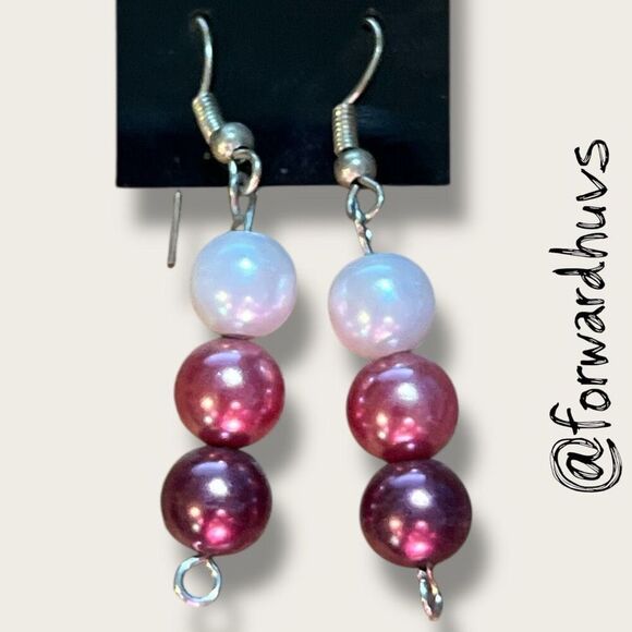 Bundle Sale 3 for $15 | Tri-Colored Bead Dangle Earrings - Picture 4 of 6